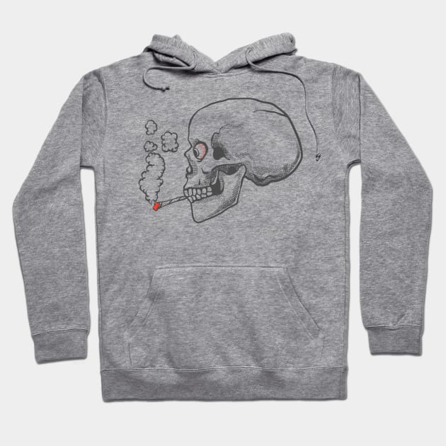 Skull smoke Hoodie by phsycartwork